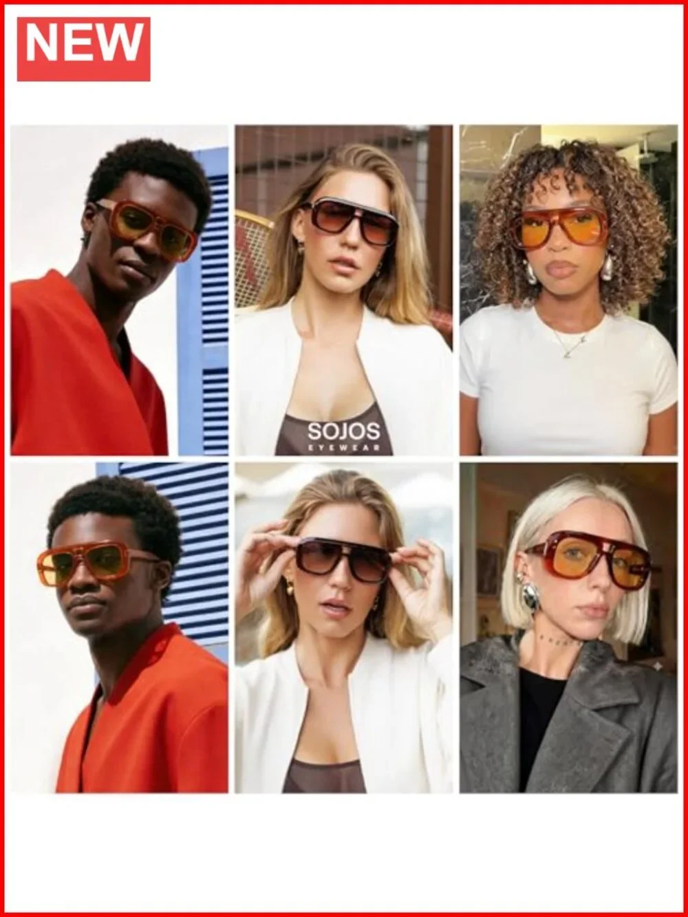 Retro Oversized Aviator Sunglasses with UV400 Protection